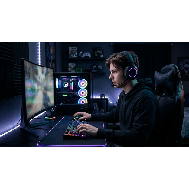 Ravenix H7 belaidės žaidimų ausinės su 7.1 erdviniu garsu