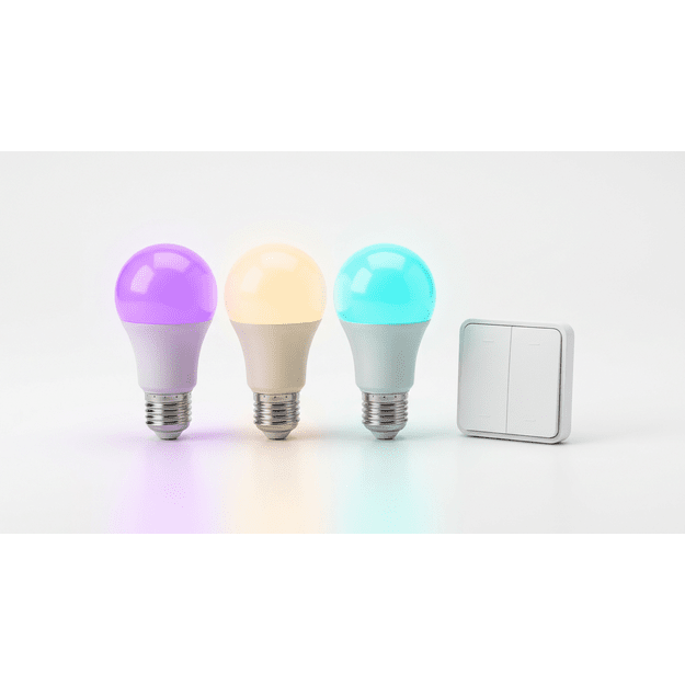 Homly Smart Lighting Kit išmaniųjų RGB lempučių rinkinys (3 vnt. + jungiklis)